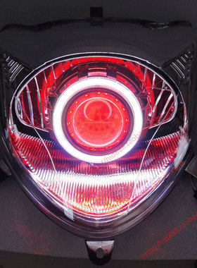 适用新大洲迪奥SDH125T NS125D 双光透镜LED天使眼氙气灯大灯总成
