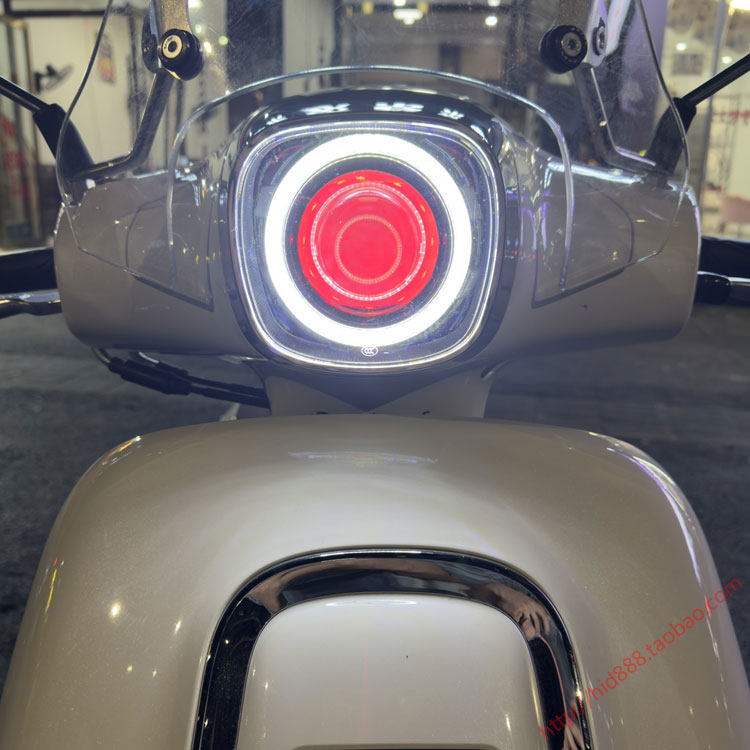 适用于铃木us125大灯总成改装LED双光透镜 天使眼 车灯升级前照灯