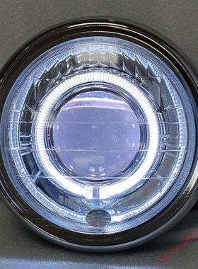适用天剑大灯总成7寸圆灯通用锐爽EN125车灯YBR改装LED双光透镜