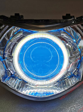 适用于福喜125 AS125 新款福禧 改装LED双光透镜大灯总成 天使眼