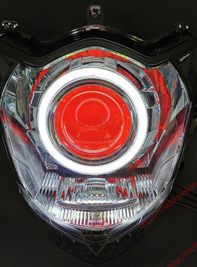 适用极客飒 GIXXER155 GSX150F前大灯总成改装 双光透镜天使眼LED