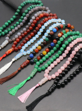 1204-水晶玛瑙33颗念珠手链手持饰品车挂文玩配饰批发挂件