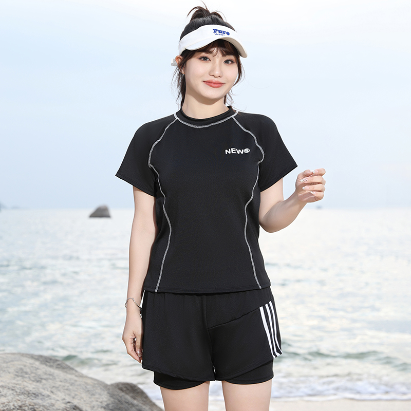 泳衣女分体运动两件套遮肚显瘦