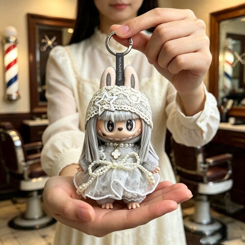 泡泡玛特LABUBU复古理发店盲盒