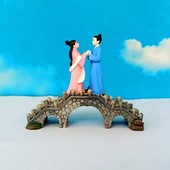牛郎织女公仔七夕情人节礼物创意古风仕女摆件国潮办公桌面装 饰品