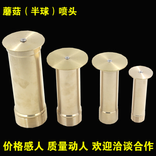 4分6分1寸1.5寸2寸内外丝半球型水景景观喷泉 全铜加厚蘑菇头喷头