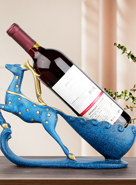 树脂麋鹿红酒架摆件葡萄酒瓶架子