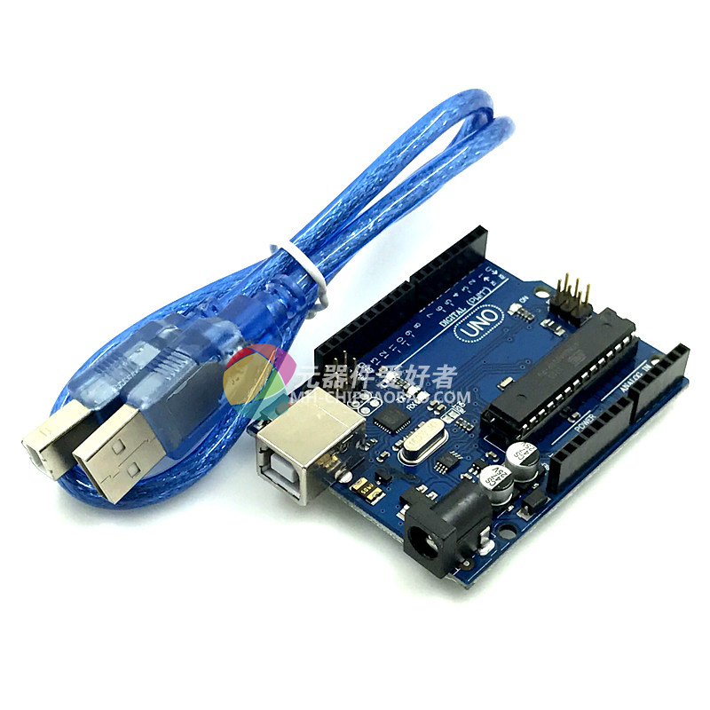 中性 无LOGO版 带线 单片机 开发板 ATMEGA328P-PU UNO R3