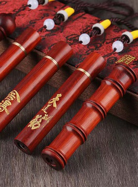 檀木火折子充电打火机防风一吹点烟器木质火折子