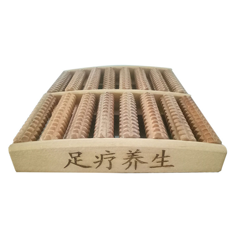 木质按器八排脚底按轮家居用8排脚部滚轮按经络点穴