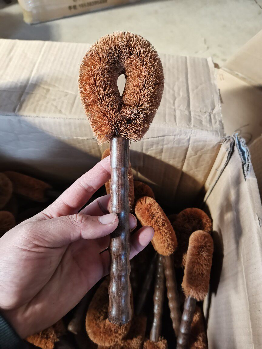 新款鸡翅木锅刷树棕毛刷子刷锅刷子清洁刷碗锅刷厨房用