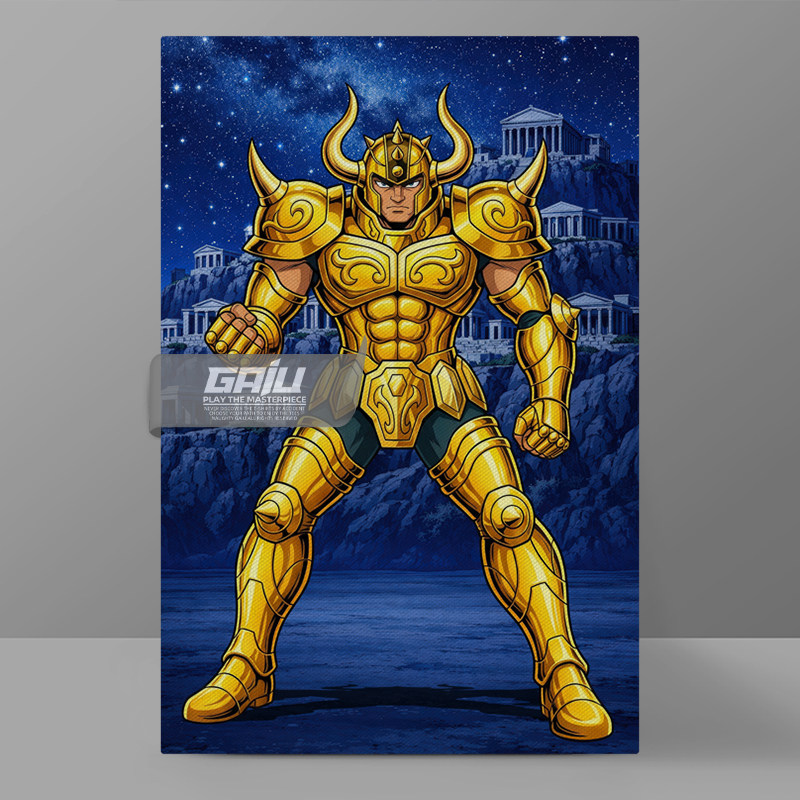 金牛座黄金圣斗士装饰画牧牛座阿鲁迪巴朗Aldebaran怀旧原创挂画