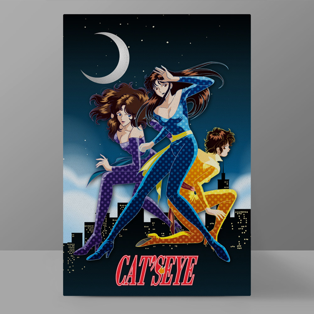猫眼三姐妹装饰画来生瞳来生泪来生爱80后cats eye原创设计挂画
