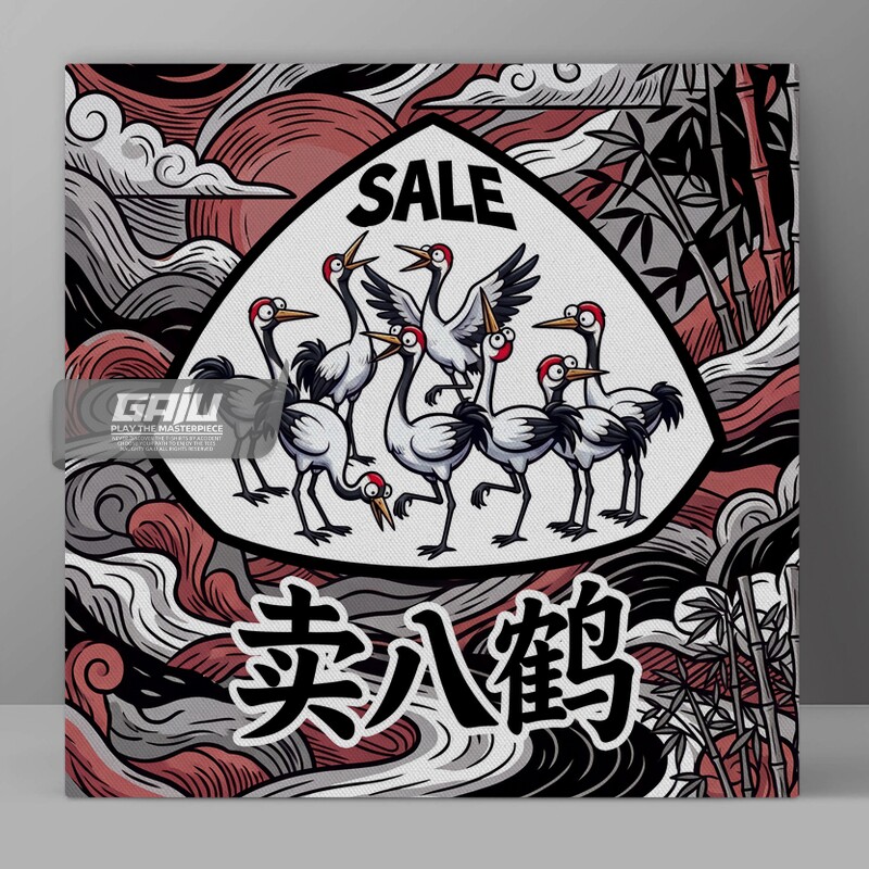 卖八鹤装饰画恶搞迈巴赫车标奔驰豪车谐音梗创意新奇潮牌原创挂画