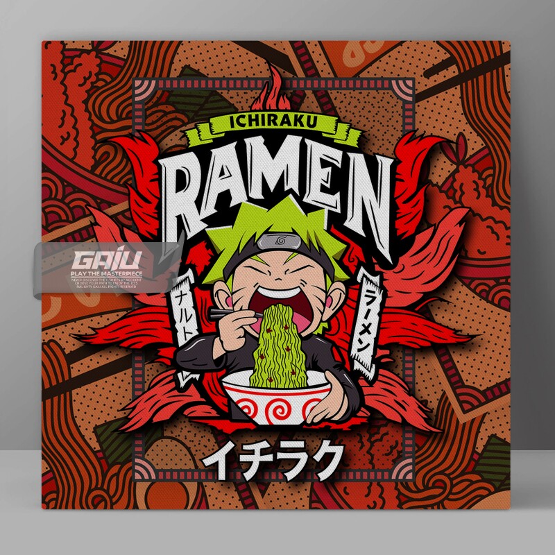 一乐拉面店装饰画火影忍者壁画动漫漩涡鸣人墙画原创收藏高清挂画