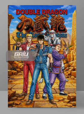 双截龙3装饰画Double Dragon壁画罗塞塔之石墙画原创游戏高清挂画