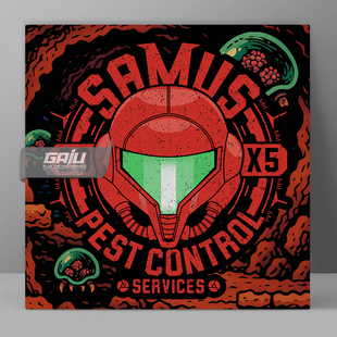 银河战士装饰画FC红白机NES游戏壁画Metroid密特罗德墙画原创挂画