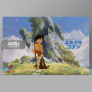 Boy Conan壁画复古动漫原创收藏挂画 饰画Future 未来少年柯南装