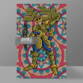 天空战记龙王良马装 饰画龙之神甲胄壁画动漫原创墙画高清收藏挂画