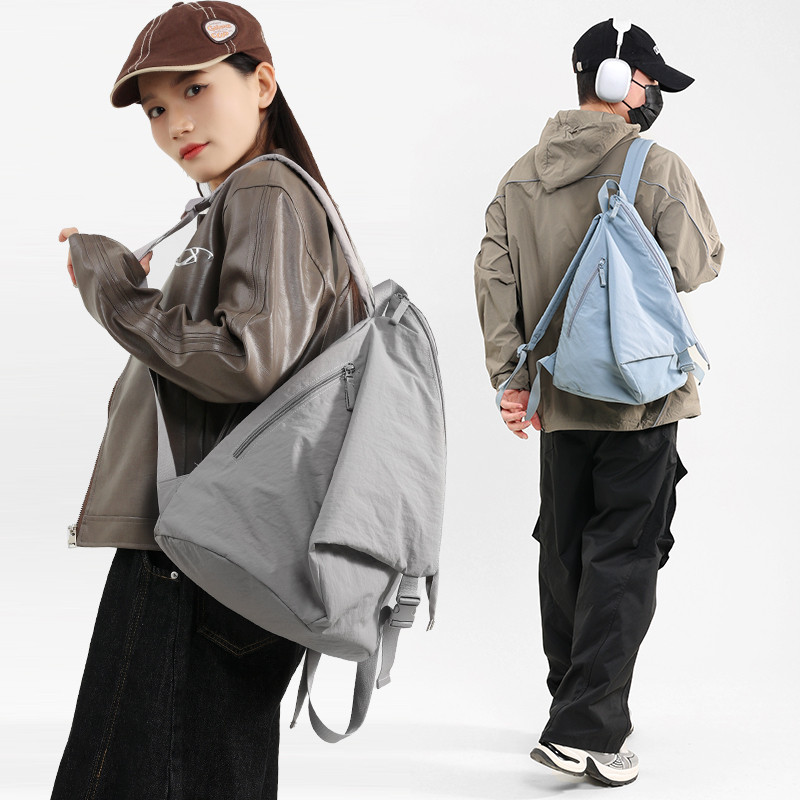 新款异形双肩包男女时尚肩挎轻便多兜大容量旅行户外书包通勤背包