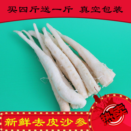 新鲜去皮沙参500g包邮 东北山胡萝卜 山地瓜 韩国泡菜 煎沙参