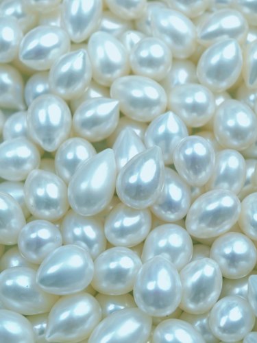 水滴形带尖头天然淡水无核珍珠强光散珠 DIY颗粒珠白色紫色彩色
