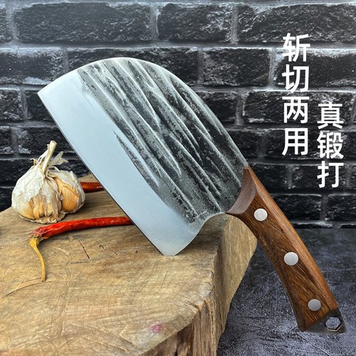 真手工锻打轻松斩切剁龙泉菜刀