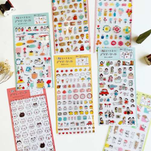 古川纸工卡通透明贴纸套装