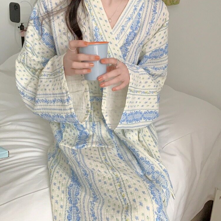 甜美小清新复古条纹碎花