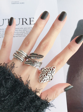 戒指女小众设计时尚个性食指戒