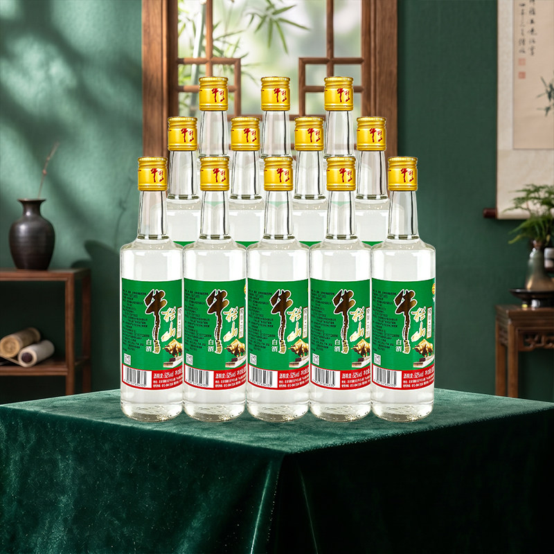 牛栏山精制陈酿52度酒 北京二锅头浓香风格500ml*12 整箱