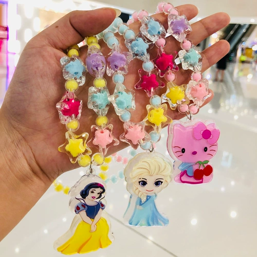 Sanrio, детское ожерелье и браслет, комплект, декор, мультяшный аксессуар, игрушка, стиль «принцесса», подарок на день рождения