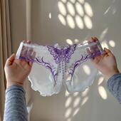 惟尼诗开档纯欲蕾丝调情性感透明无痕纯棉蕾丝内裤 女士诱惑三角裤