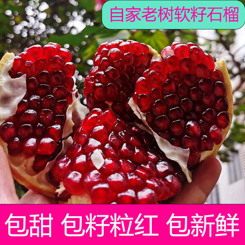顺丰老树突尼斯软籽石榴皮薄籽甜