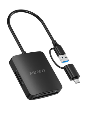 品胜usb3.0高速读卡器多合一SD/TF/CF/MS卡otg安卓typec手机电脑两用多功能单反相机无人机监控卡