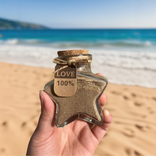 三亚海边沙滩威海大口玻璃瓶旅游行纪念品装贝壳星星空瓶沙子收纳