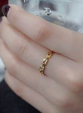 时髦感ins链条戒指冷淡风