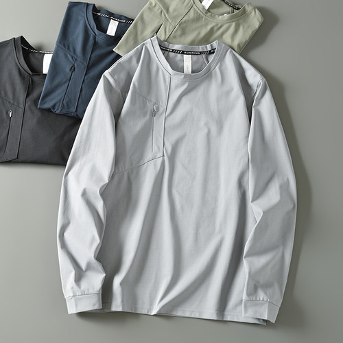 弹力运动休闲长袖T恤卫衣