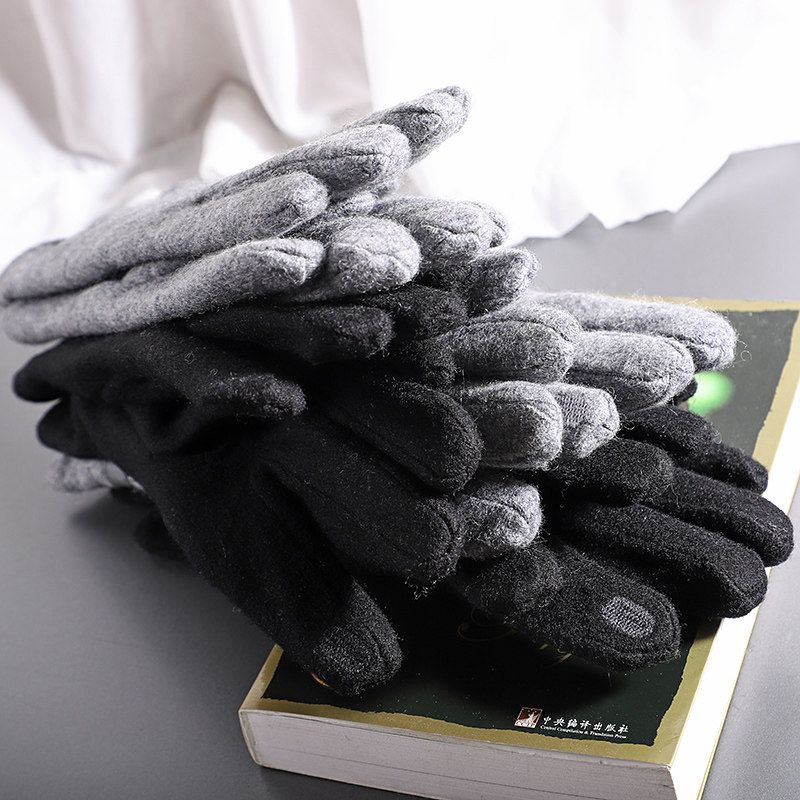 澳洲美利奴羊毛冬季五指手套