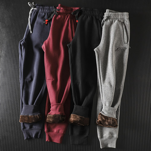 自留款外贸原单冬季加绒休闲棉裤