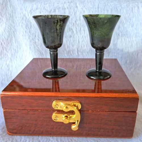 祁连墨玉特产正品包邮酒泉夜光杯