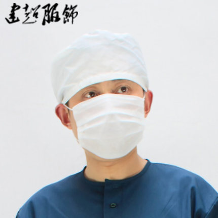 建超服饰医生帽小白圆帽实验室布术帽均码可调节男女通用全棉涤棉