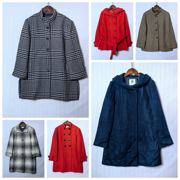 秋冬Vintage复古日制羊毛中长女款大衣文艺范 多色  D17