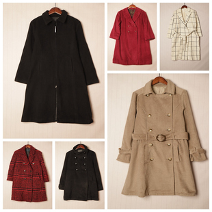 秋冬Vintage复古日制文艺女青年毛呢大衣 D81 多色
