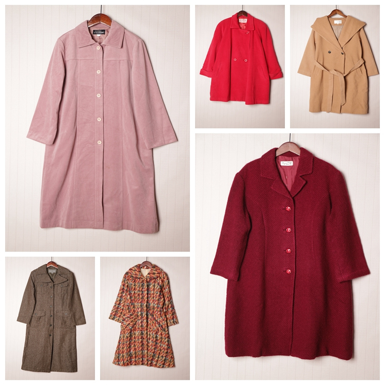 秋冬Vintage复古日制羊毛中长女款大衣文艺范 多色  D07