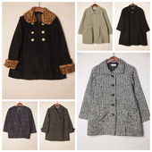 秋冬Vintage复古知性淑女纯色单双排扣中长款 大衣 D92