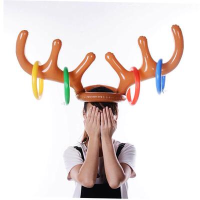 Santa Funny Reindeer Antler Christmas Toy Inflatable