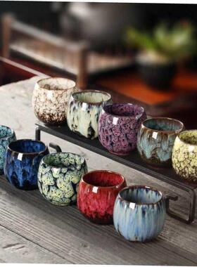 Kiln Change Ceramic Tea Cup Porcelain Kung Fu Cups set