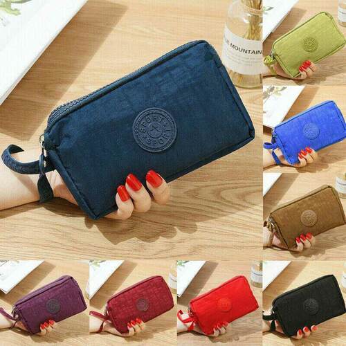 Women Coin Purse Wristlet Clutch Wallet Bag Coin Zipper Purs
