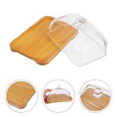 Plate Butter Container Glass Counter Cheese for Dishes Lid